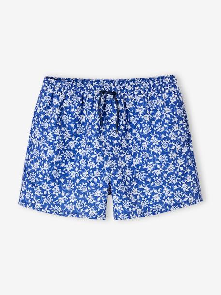 Bañador bóxer de flores para hombre - colección cápsula baño azul estampado 