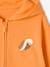 Sudadera con cremallera, capucha y motivo surf en la espalda para niño naranja 