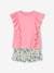 Conjunto de camiseta y short para niña rosa+rosa rosa pálido+verde agua 