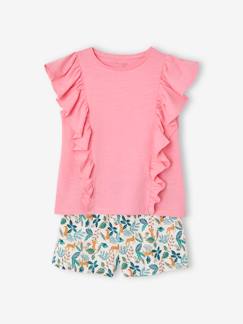 Conjunto de camiseta y short para niña