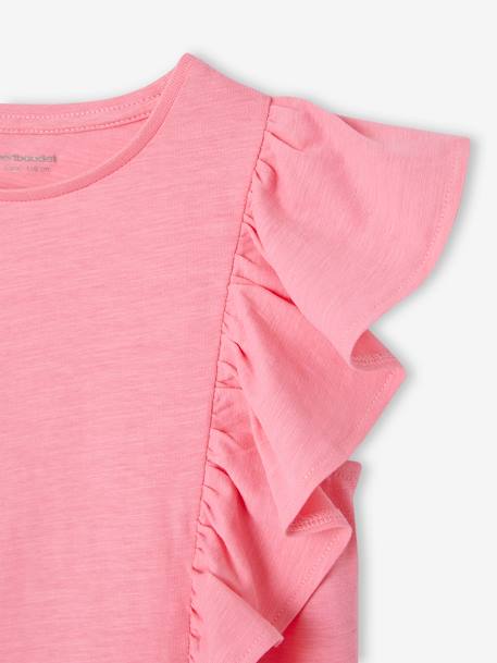 Conjunto de camiseta y short para niña rosa+rosa rosa pálido+verde agua 