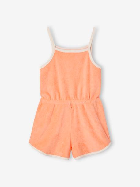 Monoshort de felpa para niña melocotón 