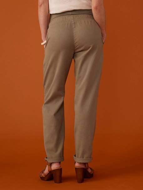 Pantalón tobillero estilo cargo para embarazo ENVIE DE FRAISE caqui 