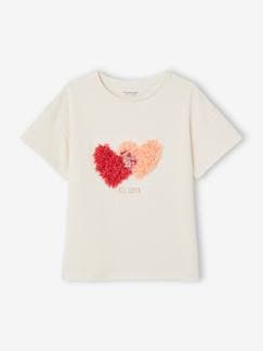 camisetas-Niña-Camisetas-Camiseta con motivo con flecos y detalles irisados para niña