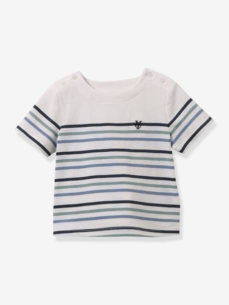 Camiseta a rayas para bebé de algodón orgánico CYRILLUS