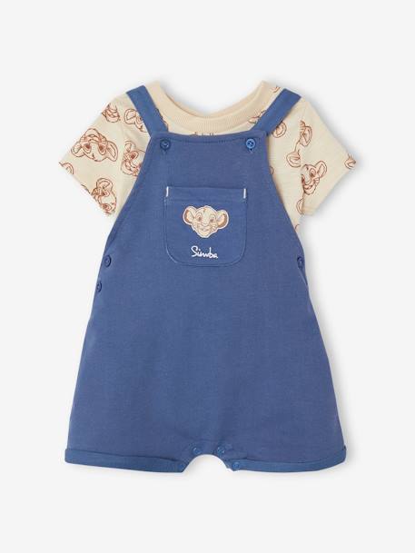 Conjunto para bebé camiseta + peto short Disney® El Rey León azul índigo 