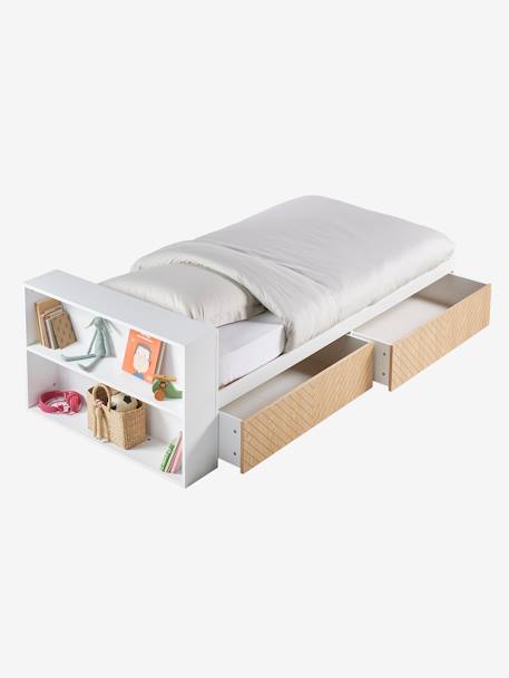 Cama infantil con cajones + librería blanco 