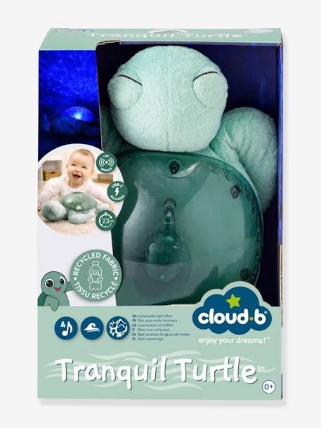 Luz nocturna recargable CLOUD B Tranquil Turtle azul+rosado+verde+violeta 