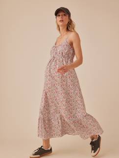 Ropa Premamá-Vestido para embarazo con tirantes y motivos de flores ENVIE DE FRAISE