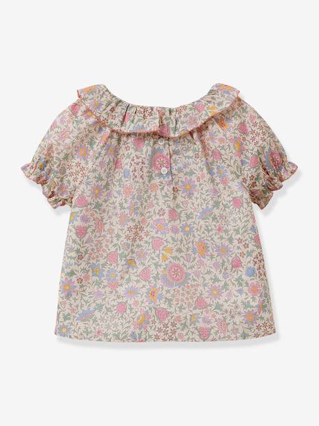 Blusa niña de tejido Liberty Alicia Chintz CYRILLUS rosa rosa pálido 