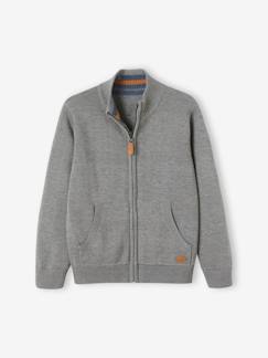 Niño-Jerséis, chaquetas de punto, sudaderas-Chaquetas de punto -Chaqueta de punto de cuello alto con cremallera, para niño