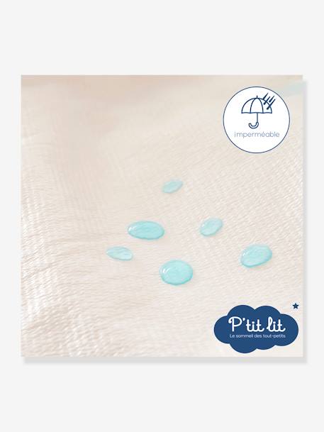 Funda protectora de cama de rizo antiácaros impermeable Bi-Ome® P'TIT LIT blanco 