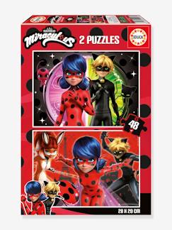 Juguetes-Juegos educativos- Puzzles-Puzzle 2 x 48 piezas Miraculous Ladybug - EDUCA