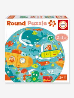 -Puzzle redondo 28 piezas Bajo el mar - EDUCA