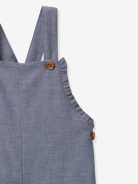 Peto de chambray para bebé CYRILLUS azul 