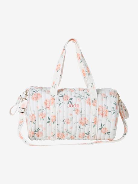 Bolso cambiador Baby Roll de gasa de algodón BLANCO CLARO ESTAMPADO+BLANCO MEDIO ESTAMPADO 