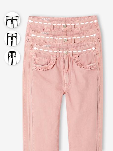 Pantalón recto MorphologiK para niña, talla de cadera estrecha rosado+verde sauce 