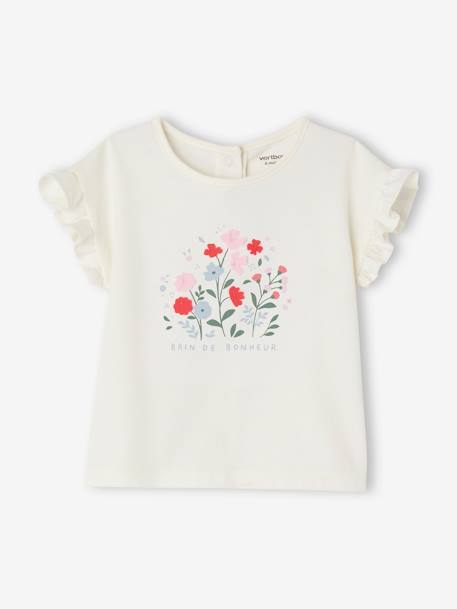 Bebé-Camiseta con flores en relieve para bebé