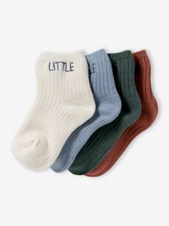 -Pack de 4 pares de calcetines «Little» para bebé