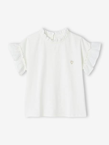 Blusa de dos tejidos para niña crudo 