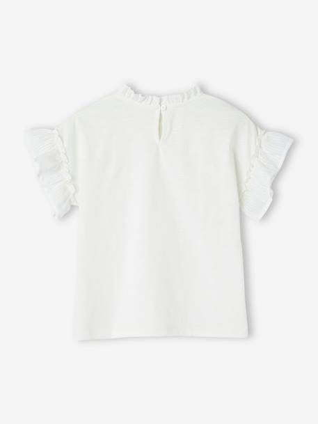 Blusa de dos tejidos para niña crudo 