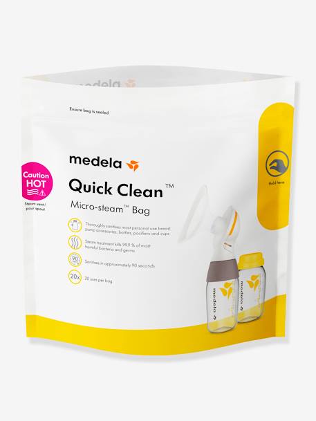 Caja de 5 sobres desinfectantes MEDELA Quick Clean para microondas transparente 