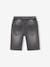 Bermudas fáciles de vestir para niño de felpa estilo denim denim gris+doble stone+stone 