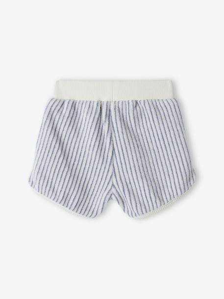 Pack de 4 shorts de felpa para bebé recién nacido azul chambray 