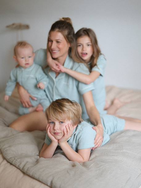 Pijama con short personalizable niño verde sauce 