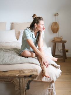 Ropa Premamá-Pijamas y homewear embarazo-Pijama con short de gasa de algodón para mujer