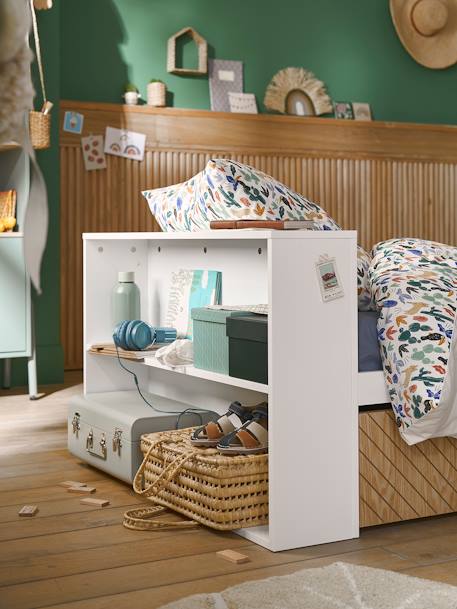 Cama infantil con cajones + librería blanco 