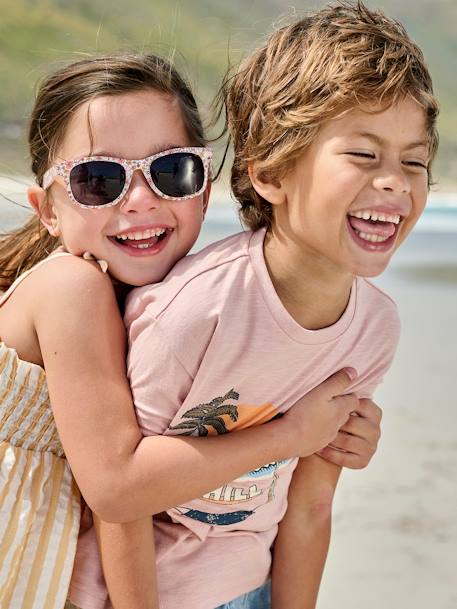 Gafas de sol con forma de flores para niña rosa 