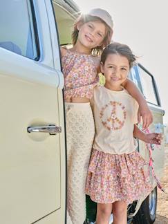 Niña-Falda con volante y smocks para niña