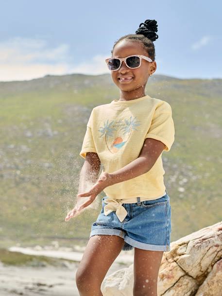 Short vaquero estilo 'paperbag' para niña stone 