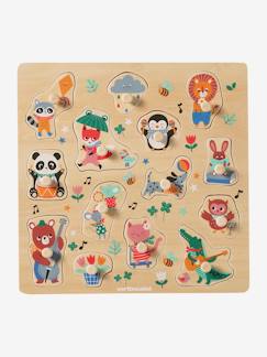 -Puzzle de botones Los animales felices