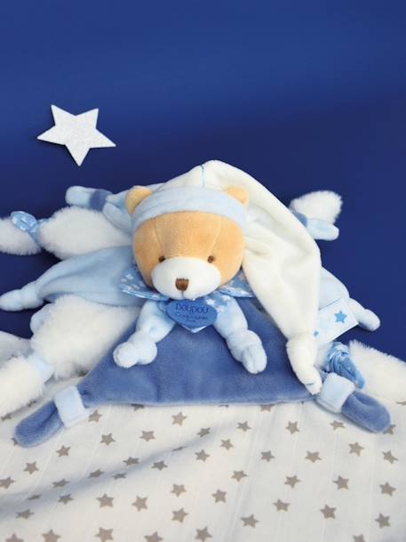 Doudou cuadrado 27 cm oso Petit Chou - DOUDOU ET COMPAGNIE azul 