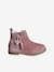 Botas de piel para niña - Colección de maternidad camello+rosa 