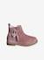 Botas de piel para niña - Colección de maternidad camello+rosa 