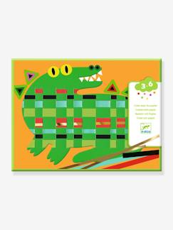 Juguetes-Actividades artísticas- Pegatinas, collage y modelado-Kit para tejer en papel - DJECO