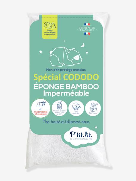 Funda protectora impermeable Bamboo sin tratamiento especial CODODO P'TIT LIT blanco 