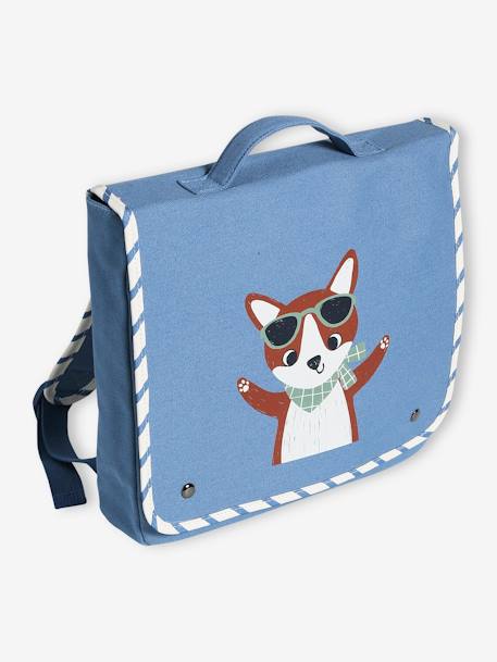 Cartera guardería zorro niño azul 