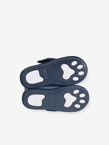 Zapatillas de lona y denim con cierre autoadherente para bebé azul estampado+azul jeans 