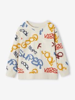 -Camiseta con estilo de sudadera y estampado para niño