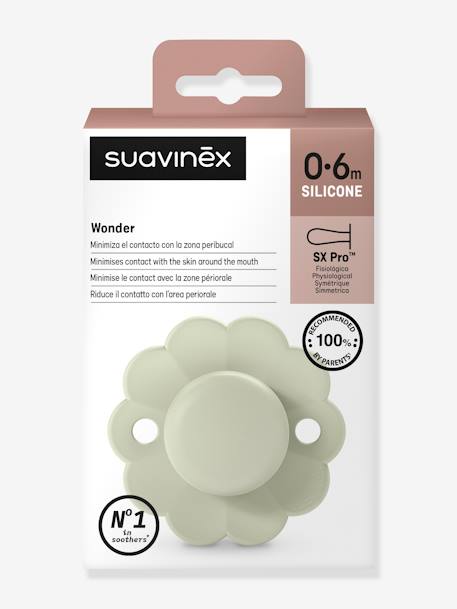 Chupete reversible SX Pro Wonder 0-6 meses SUAVINEX azul claro+malva+verde 