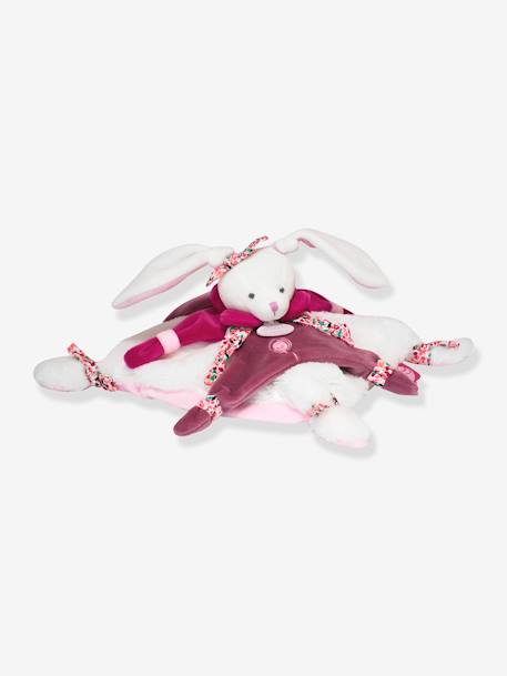 Doudou cuadrado 27 cm conejo cereza - DOUDOU ET COMPAGNIE rosa 