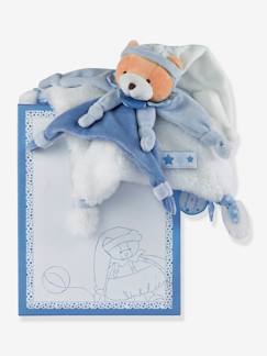 Juguetes-Doudou cuadrado 27 cm oso Petit Chou - DOUDOU ET COMPAGNIE