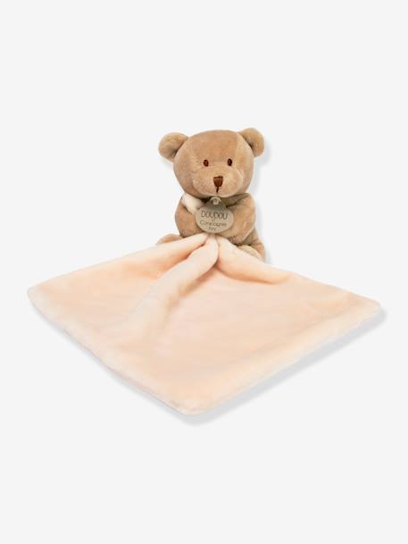 Doudou pañuelo - 10 cm - Caja flor - DOUDOU ET COMPAGNIE beige+blanco 