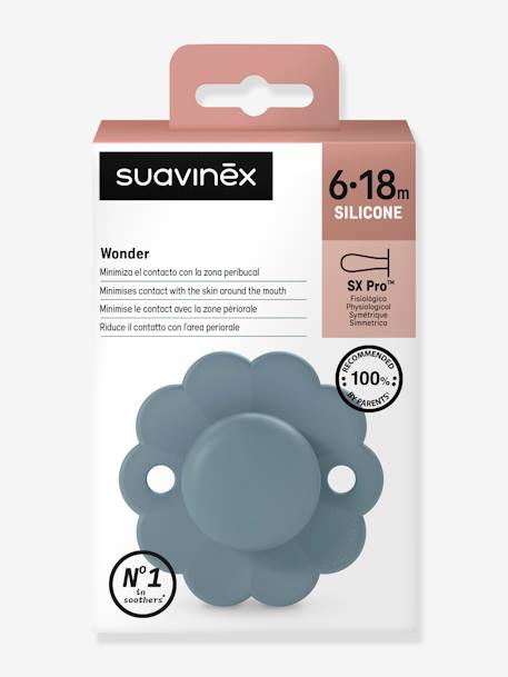 Chupete reversible SX Pro Wonder 6-18 meses SUAVINEX azul eléctrico+caqui+violeta 