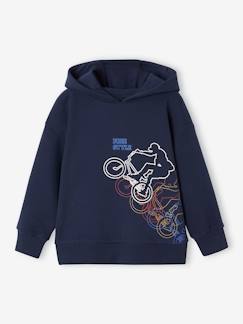 Niño-Jerséis, chaquetas de punto, sudaderas-Sudaderas-Sudadera con capucha motivo BMX niño