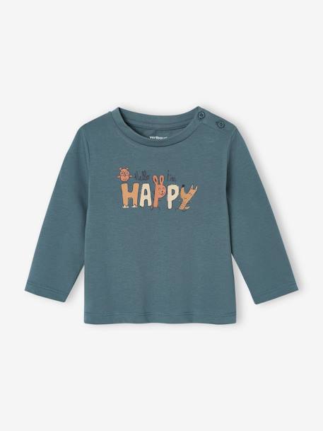 Camiseta fantasía bebé niño azul petróleo+crudo+gris jaspeado+GRIS MEDIO JASPEADO+vainilla 